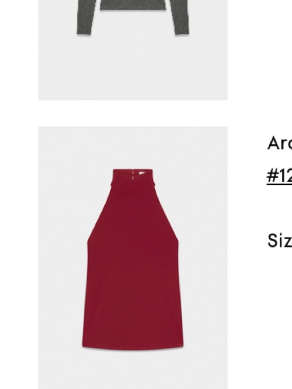 Aritzia Sleeveless High-Neck Halter Top in Deep Wine Red